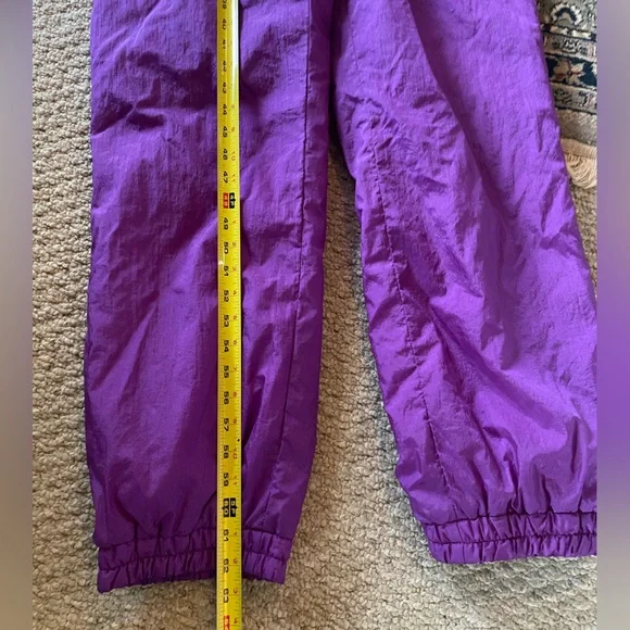 Vintage 80s One Piece Ski Snowboarding Suit Purple Turquoise Size 16 by Fera - Picture 15 of 17